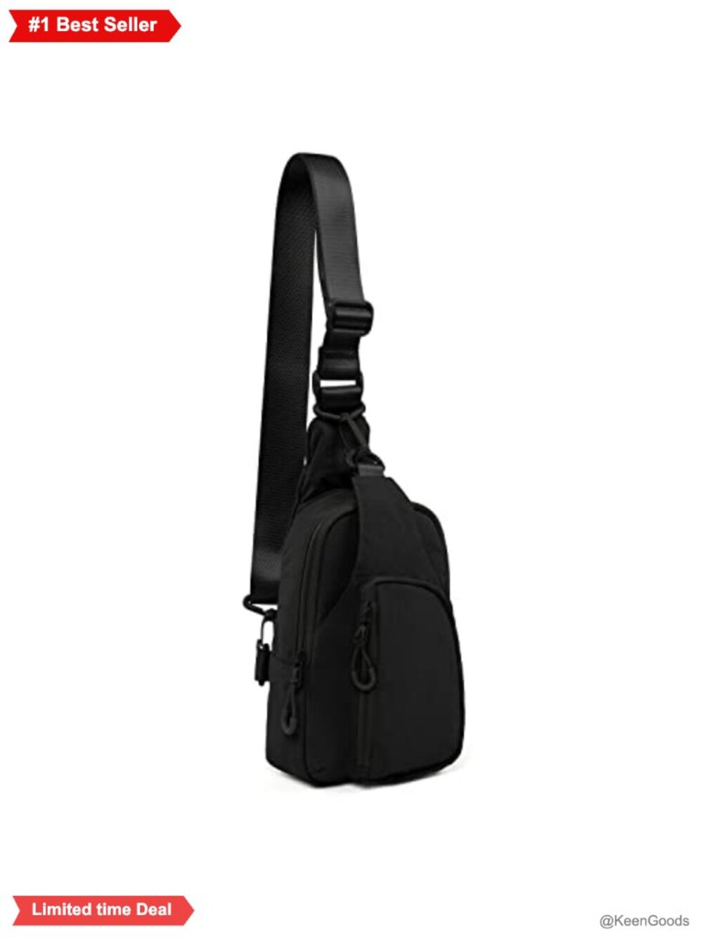 Nylon Sling Bag Adjustable Strap Crossbody Chest Backpack Travel Hiking